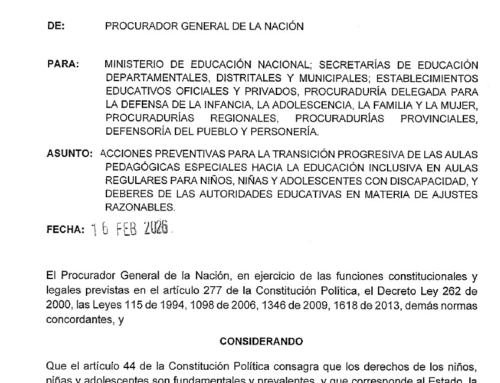 PGN DIRECTIVA 005  de 2026 INCLUSION EDUCATIVA